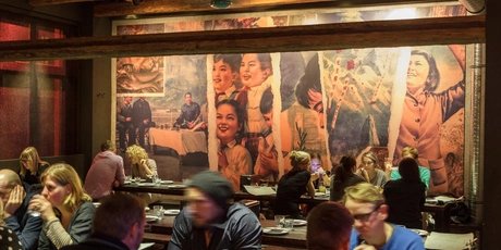 Bar scene at Long March Canteen in Berlin-Kreuzberg