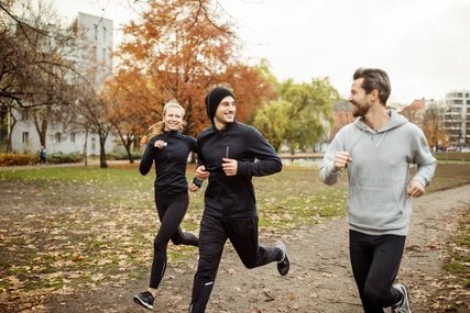 Laufgruppe im Park