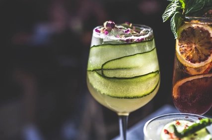 Cocktails in a bar