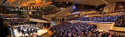 Concert hall of the Philharmonie in Berlin - Concert of the Philharmonic Orchestra with Sir Simon Rattle 