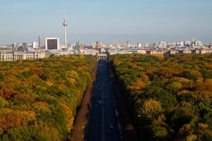 Großer Tiergarten mit Panorama Berlin-Mitte