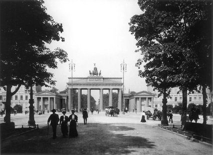 Photographie noir et blanc Porte de Brandebourg Berlin 1907