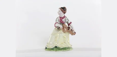 Drehleierspielerin, Straßburg, um 1750/54