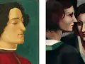 Sandro Botticelli, Giuliano de'Medici, Detail, 1478 | Tamara de Lempicka, Porträt, Detail, um 1931