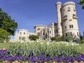 Potsdam, Park Babelsberg, Schloss Babelsberg, Blick vom Pleasureground