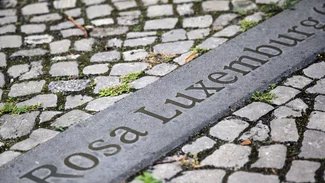 Bodenstein mit Rosa Luxemburg Gravur