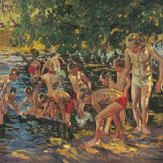 Philipp Franck "Badende Jungen" im Museum Charlottenburg-Wilmersdorf