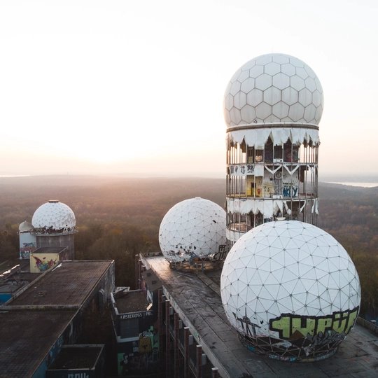 Dach der Abhörstation auf dem Teufelsberg