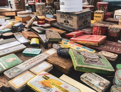 Vintage auf Flohmarkt