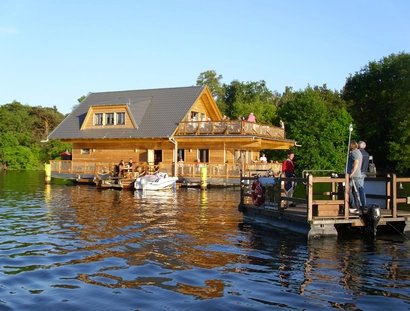 Spreearche on lake Müggelsee in Berlin
