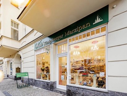 Schaufenster von Wald Königsberger Marzipan Shop: traditionelles Marzipangeschäft in Berlin 
