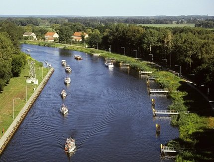 Oder-Havel-Kanal in der Nähe des Schiffshebewerk Niederfinow.