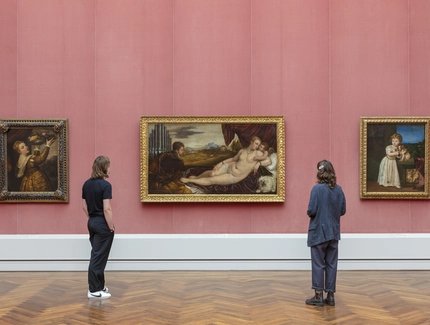 Exhibition space in the museum Gemäldegalerie in Berlin