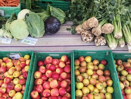 Bancarella di frutta a Berlino