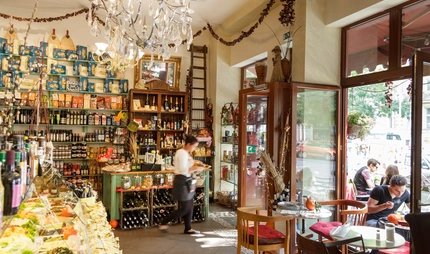 Feinkost Knofi in der Bergmannstrasse Feinkostgeschäft und Restaurant Knofi in der Bergmannstraße Berlin
