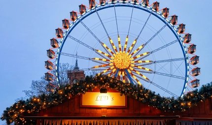 Ferris Wheel Night Christmas Market Berlin Town Hall