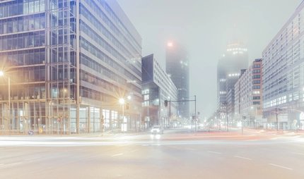 Potsdamer Platz im Nebel